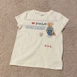 Polo by Ralph Lauren Kids White Bear Graphic Tee
